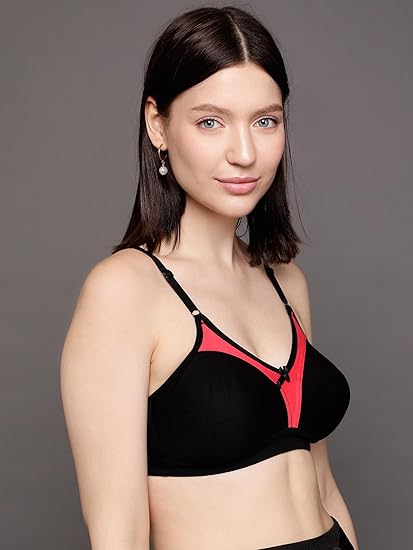 Clovia Women’s Cotton Non-Padded Wire-Free Full-Coverage T-Shirt Bra – Everyday Comfort